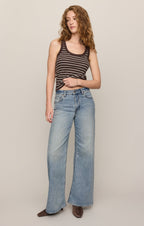 The Stunner Mid-Rise Wide Denim
