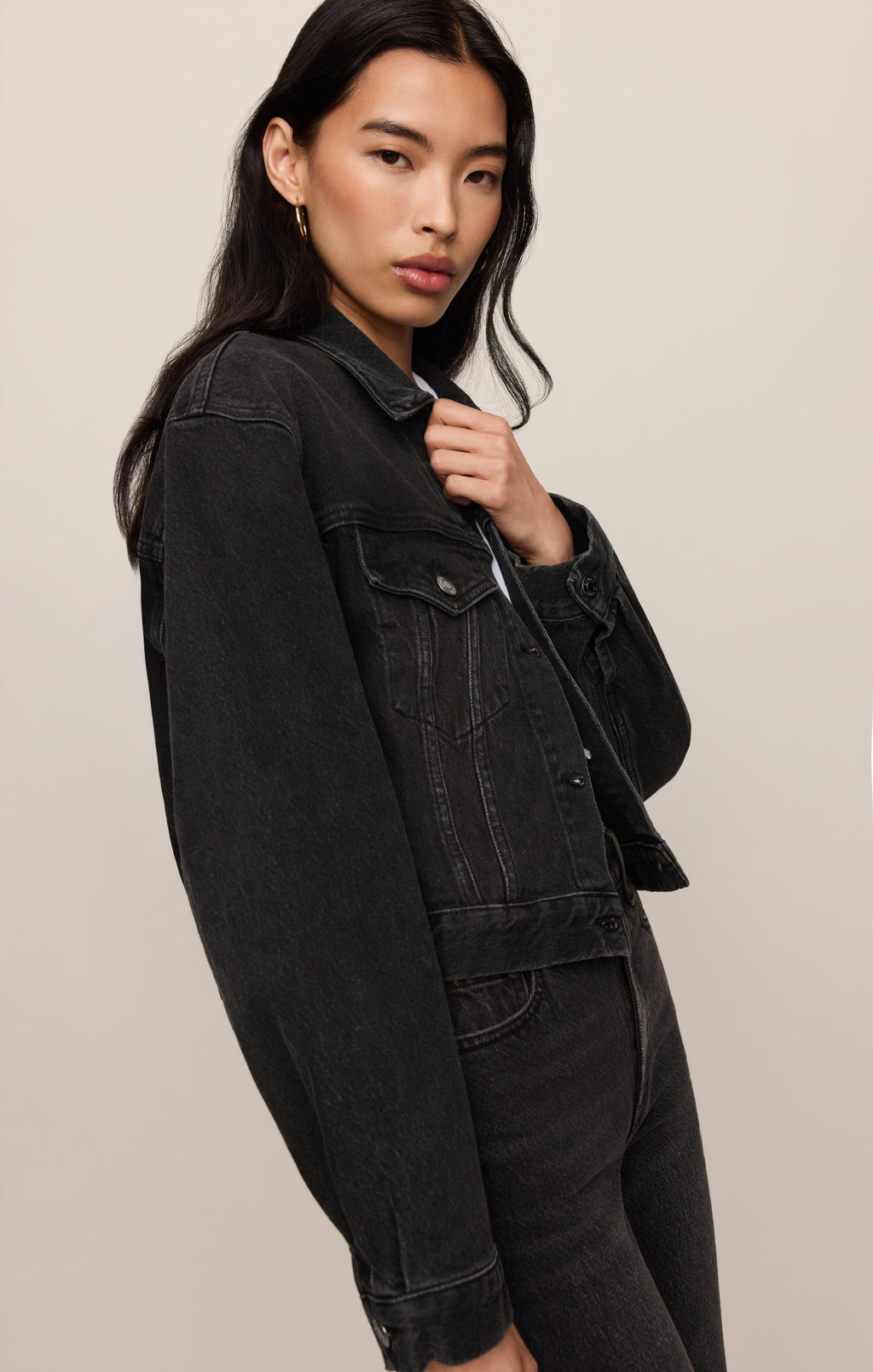 Daily Cropped Denim Jacket