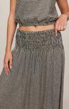 Brooke Gingham Linen Maxi Skirt