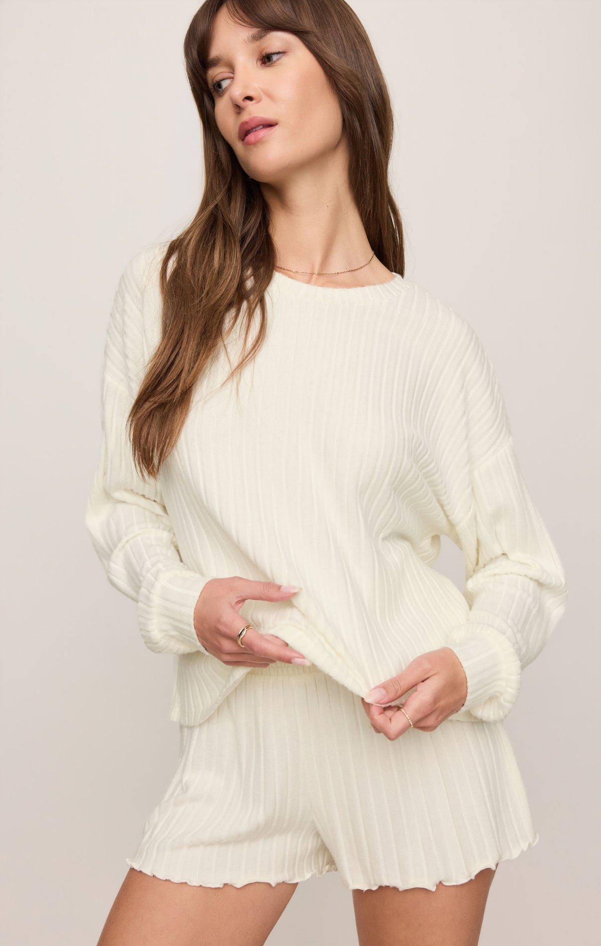 Daydream Silky Rib Long Sleeve Top