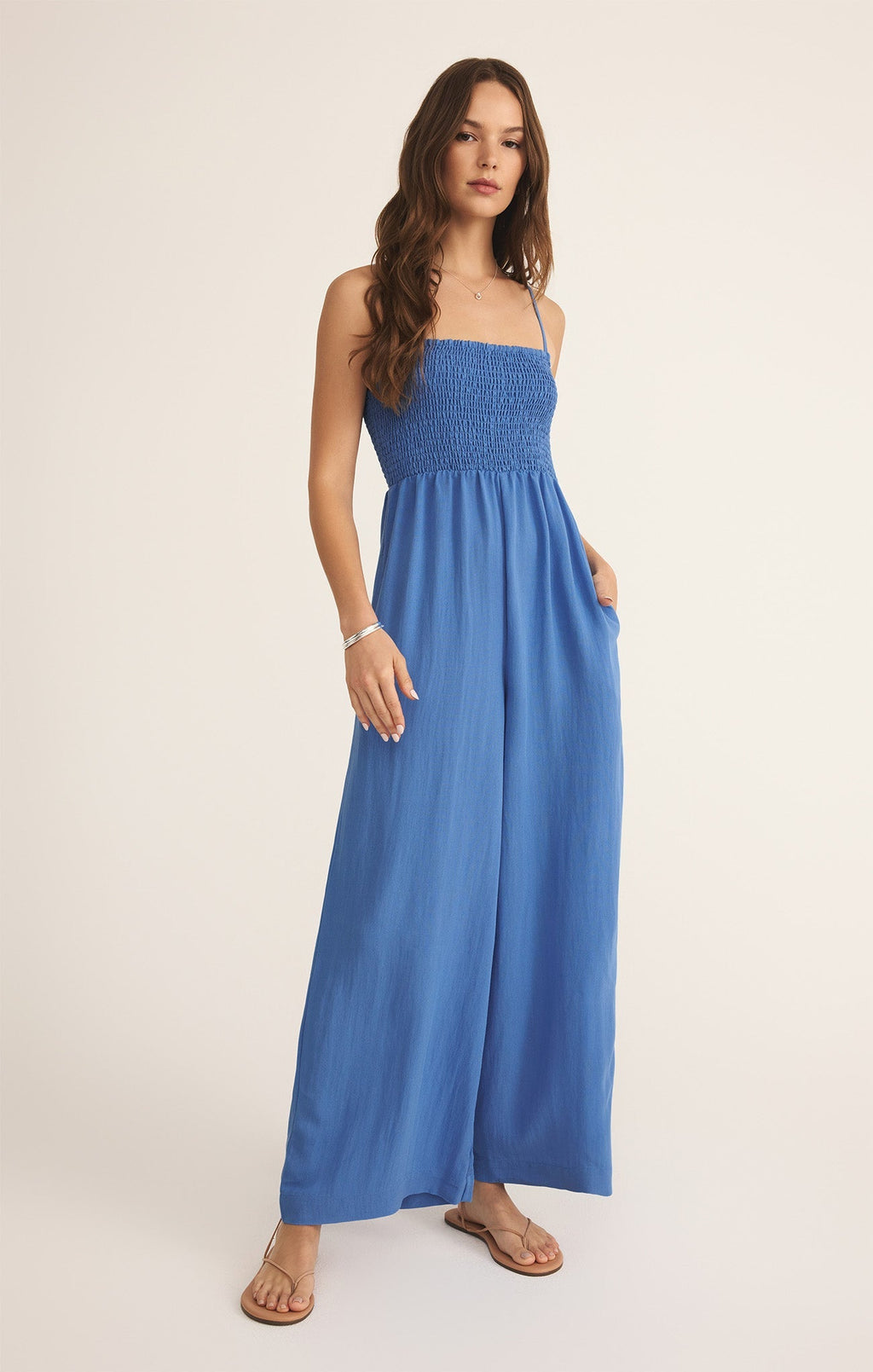 Beachside Smocked Jumpsuit