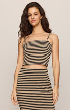 Caffari Stripe Tube Top Tank