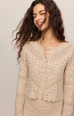 Cressa Cropped Crochet Cardigan