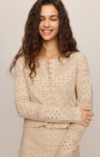 Cressa Cropped Crochet Cardigan