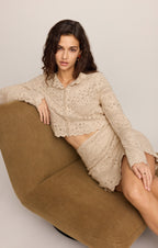 Cressa Cropped Crochet Cardigan